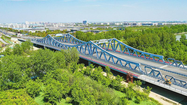 盐城市人民政府 盐城要闻 盐渎路通榆河大桥4月28日通车