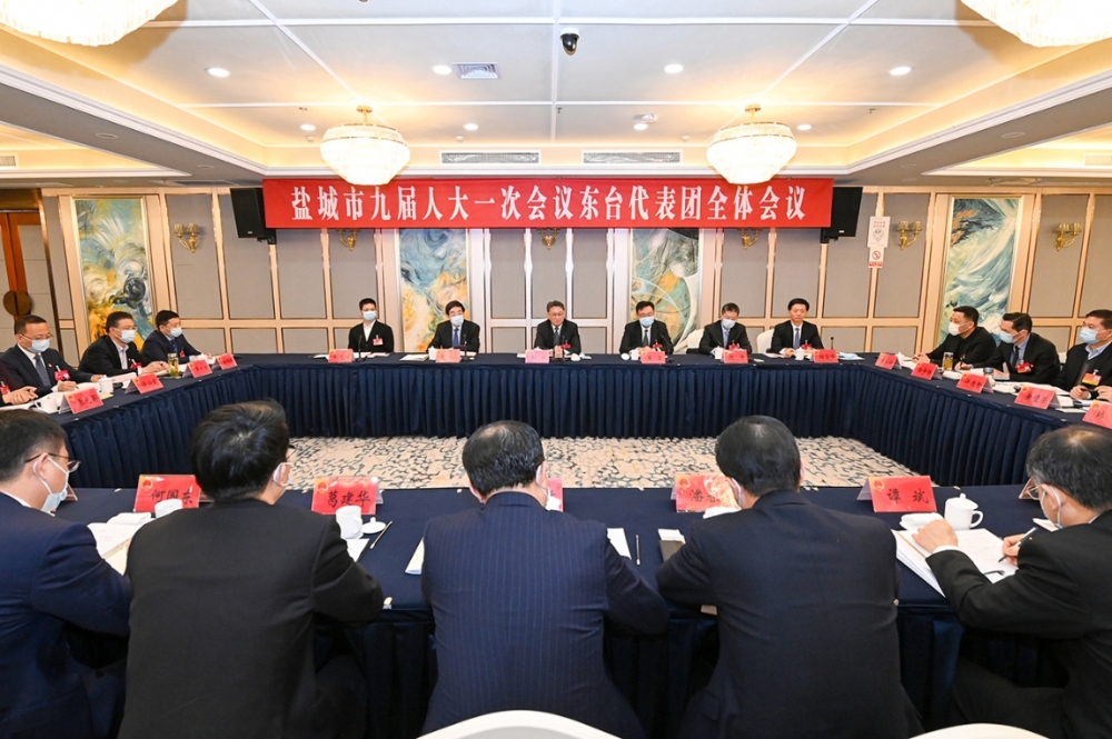 周斌参加东台、亭湖、盐都、建湖、响水代表团审议